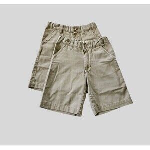 Cherokie Boys Lot 2 Pieces Shorts Bermudas Pockets Zip Beige Size 8